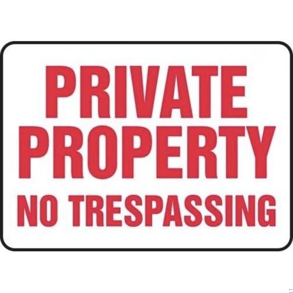Accuform SAFETY SIGN PRIVATE PROPERTY NO MADM578VA MADM578VA - main